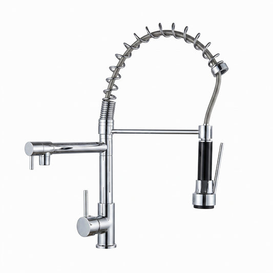 GRIFO MEZCADOR DE LUJO TIPO ESPIRAL PARA LAVAPLATOS
