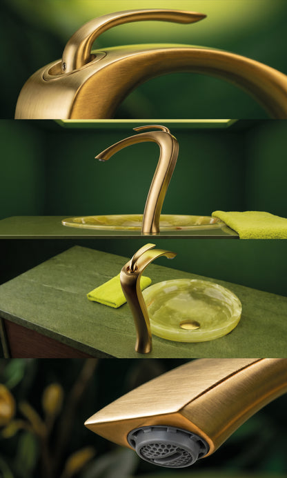 GRIFO MEZCLADOR ALTO DE LUJO PARA LAVAMANOS LÍNEA SORPHEE